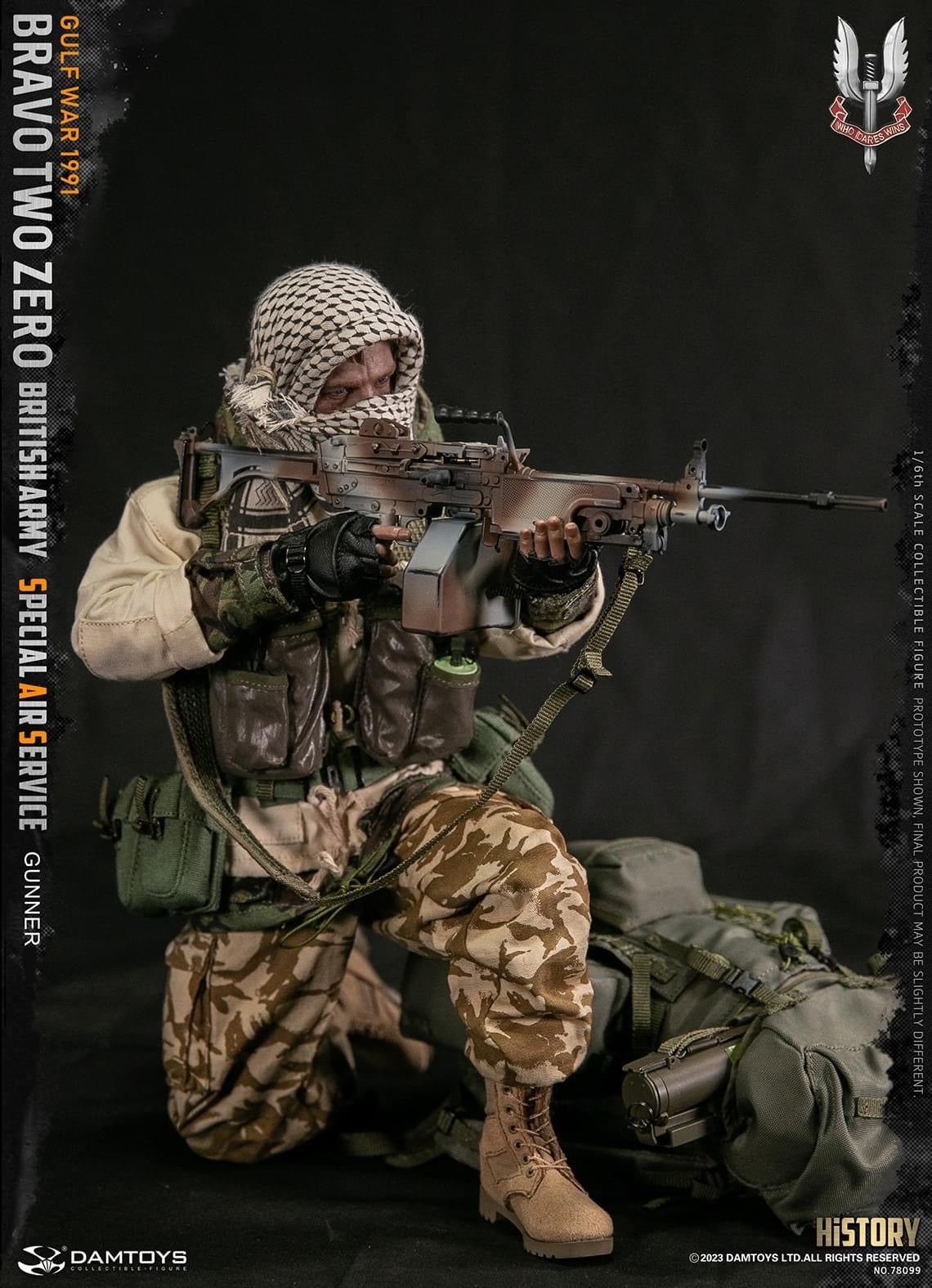 Preventa Figura Bravo Two Zero - British Army SAS Gunner marca Damtoys 78099 escala 1/6