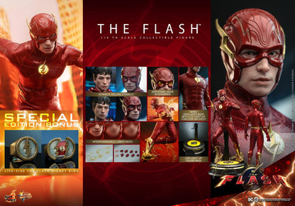 Preventa Figura THE FLASH (Special Edition - incluye Anillo tamaño real) - The Flash marca Hot Toys MMS713B escala 1/6