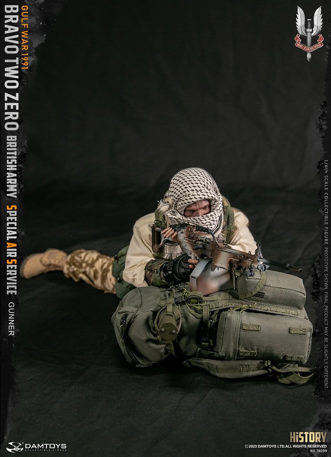 Preventa Figura Bravo Two Zero - British Army SAS Gunner marca Damtoys 78099 escala 1/6