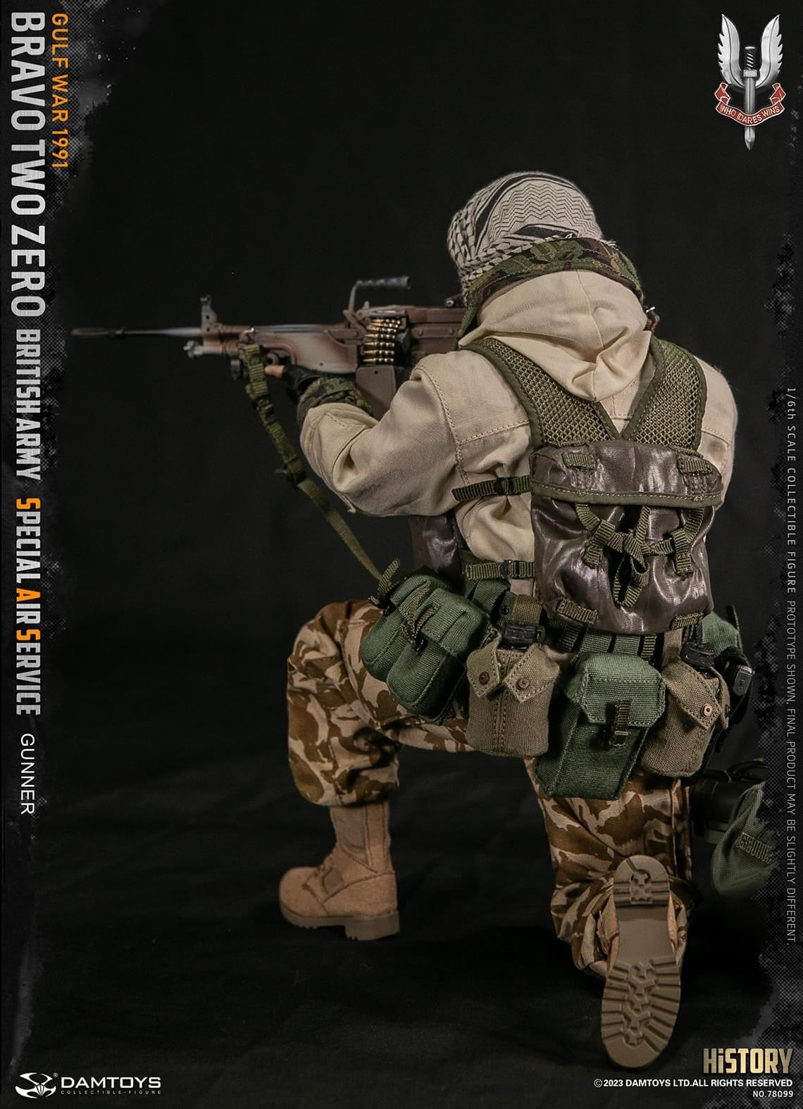 Preventa Figura Bravo Two Zero - British Army SAS Gunner marca Damtoys 78099 escala 1/6