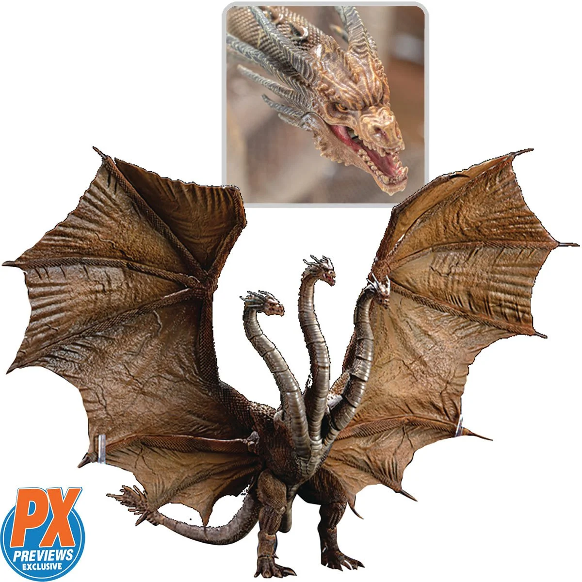 [EN STOCK] Figura King Ghidorah (Previews Exclusive) - Godzilla: King of the Monsters - Exquisite Basic marca HIYA EBG0072 (35 cm)