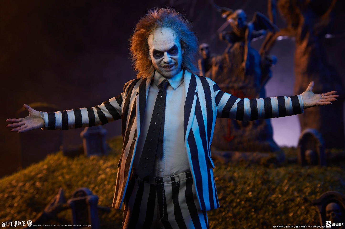 Preventa Figura Beetlejuice (nueva versión) - Beetlejuice (1988) marca Sideshow Collectibles #100490 escala 1/6