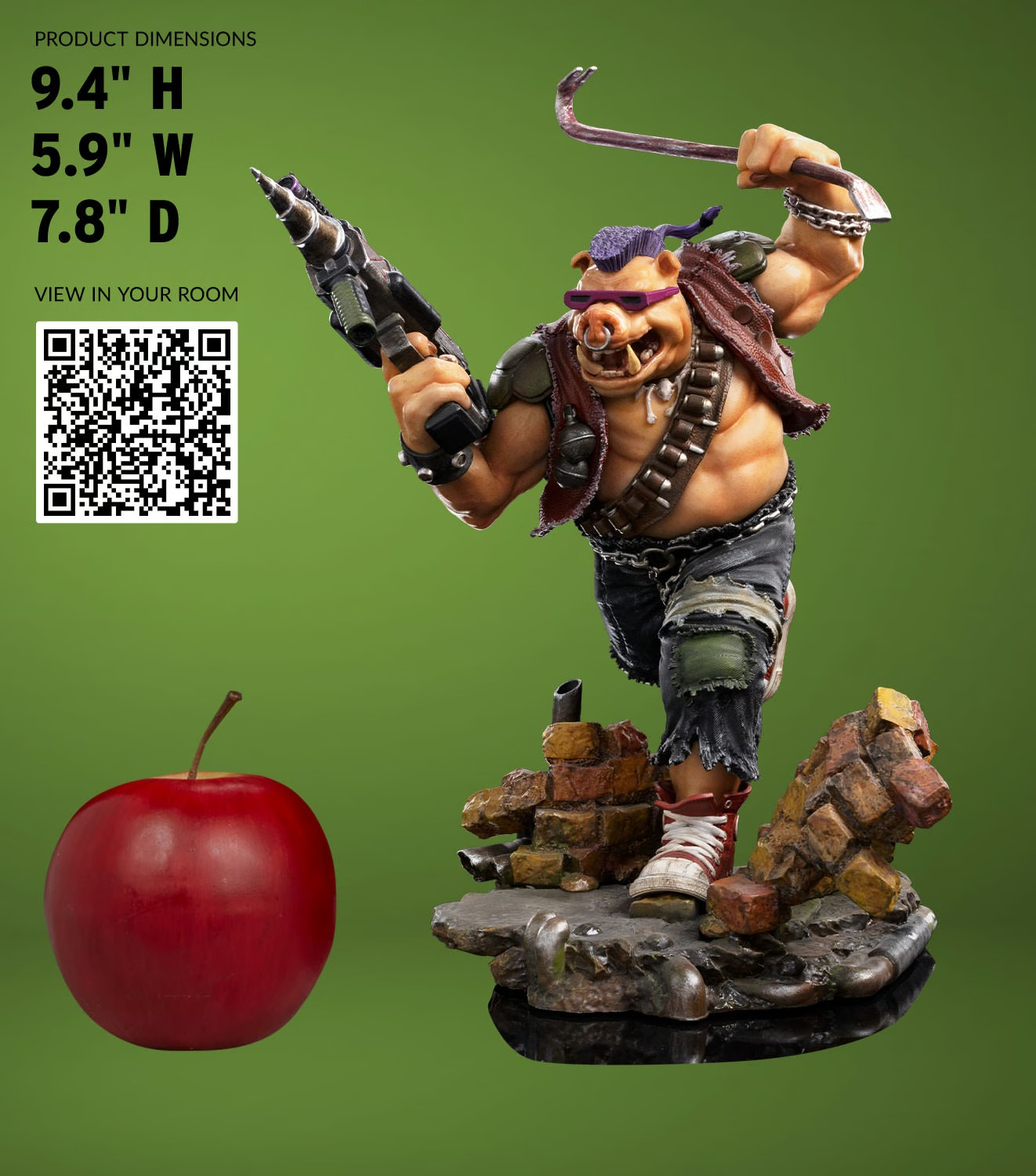 Pedido Estatua Bebop - Teenage Mutant Ninja Turtles - BDS Limited Edition marca Iron Studios escala de arte 1/10