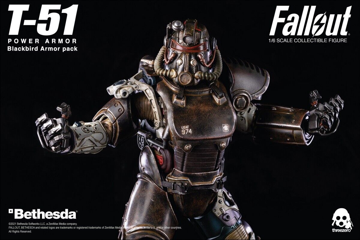 Pedido Set Fallout T-51 Power Armor - Blackbird Armor Pack marca Threezero 3Z0179 escala 1/6