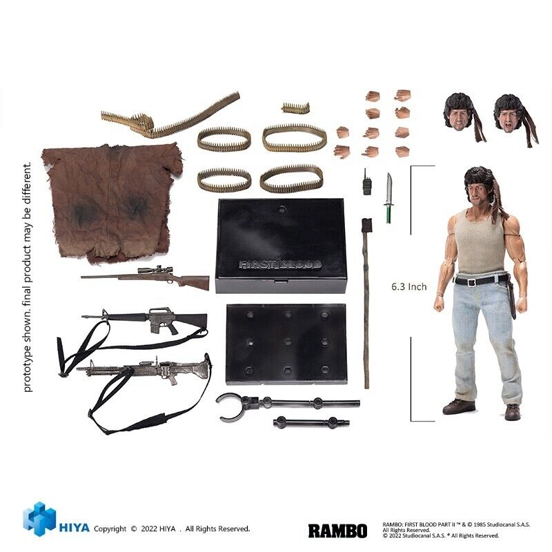 Pedido Figura John Rambo - Rambo: First Blood - Exquisite Super Series marca HIYA ESR0097 escala pequeña 1/12