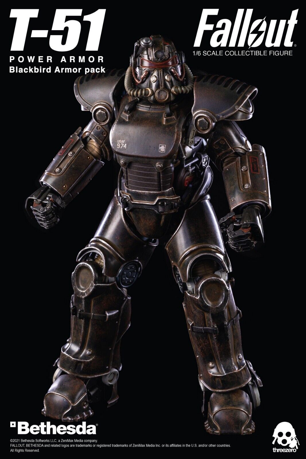 Pedido Set Fallout T-51 Power Armor - Blackbird Armor Pack marca Threezero 3Z0179 escala 1/6