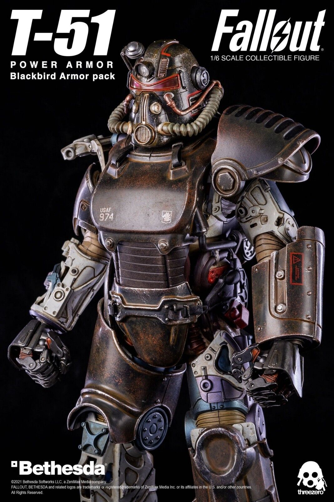 Pedido Set Fallout T-51 Power Armor - Blackbird Armor Pack marca Threezero 3Z0179 escala 1/6