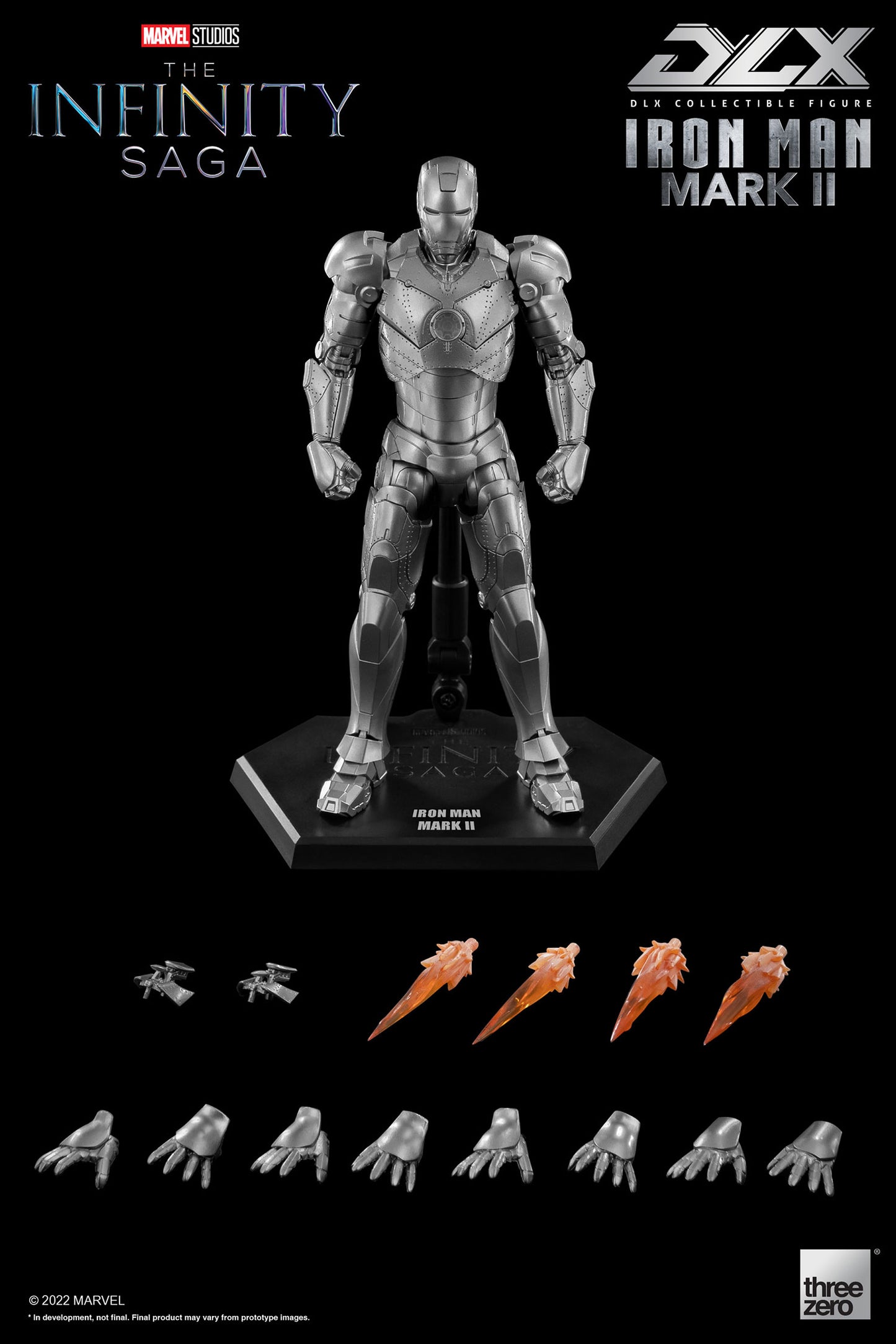 Pedido Figura DLX Iron Man Mark II 2 - Avengers: Infinity Saga marca Threezero 3Z0477 escala pequeña 1/12