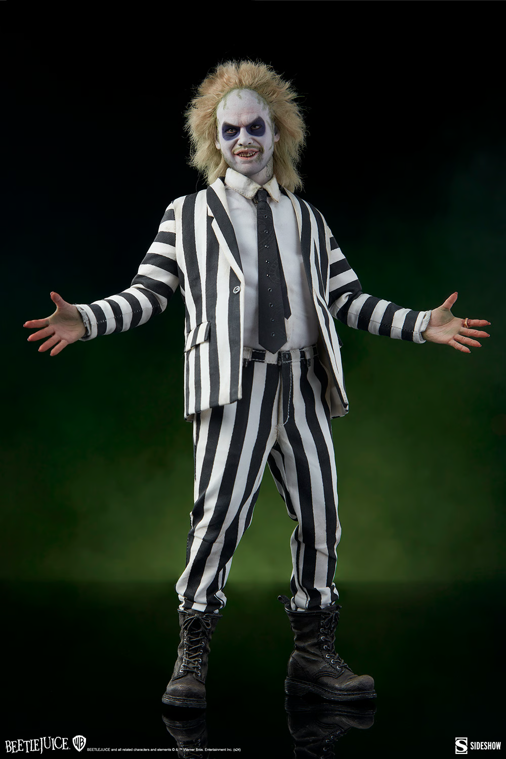 Preventa Figura Beetlejuice (nueva versión) - Beetlejuice (1988) marca Sideshow Collectibles #100490 escala 1/6