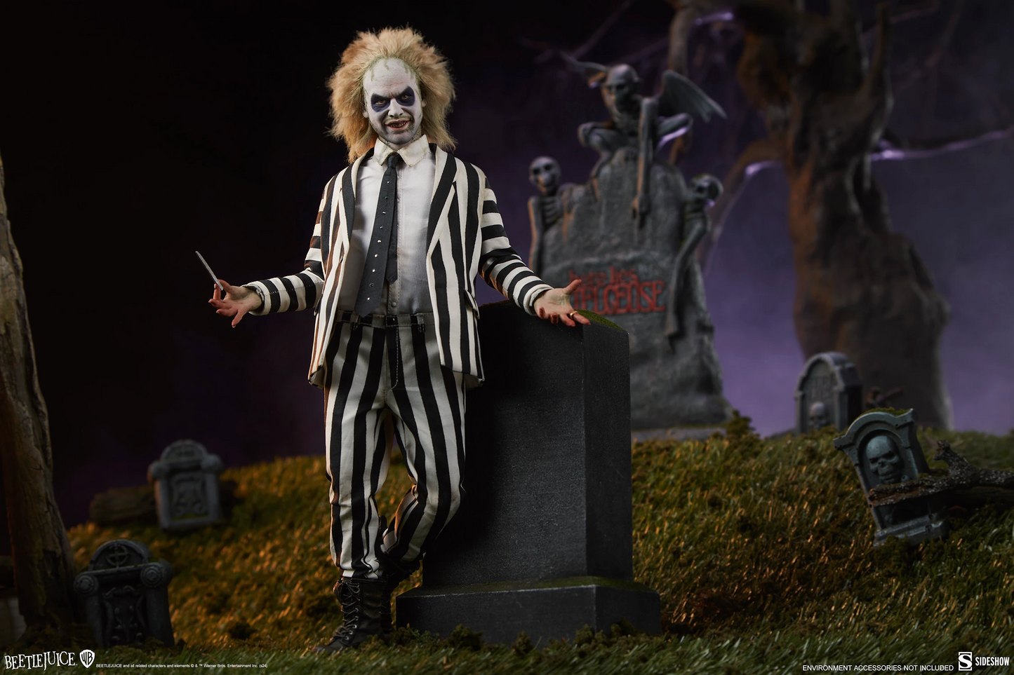 Preventa Figura Beetlejuice (nueva versión) - Beetlejuice (1988) marca Sideshow Collectibles #100490 escala 1/6