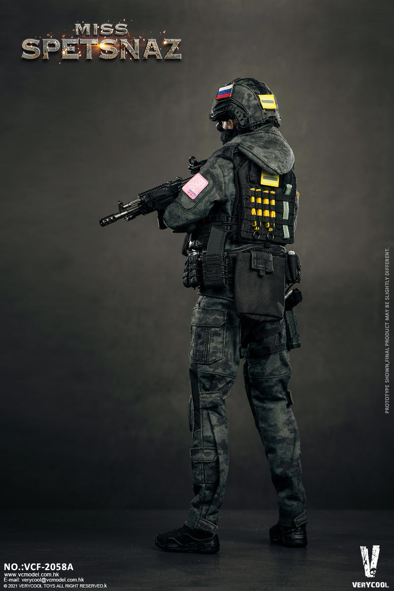 Pedido Figura Russian Special Combat Soldier Miss Spetsnaz (Black vest version) marca Verycool VCF-2058A escala 1/6