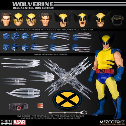 Pedido Figura Wolverine Deluxe Steel Box Edition - Marvel One:12 Collective marca Mezco Toyz 76536 escala pequeña 1/12