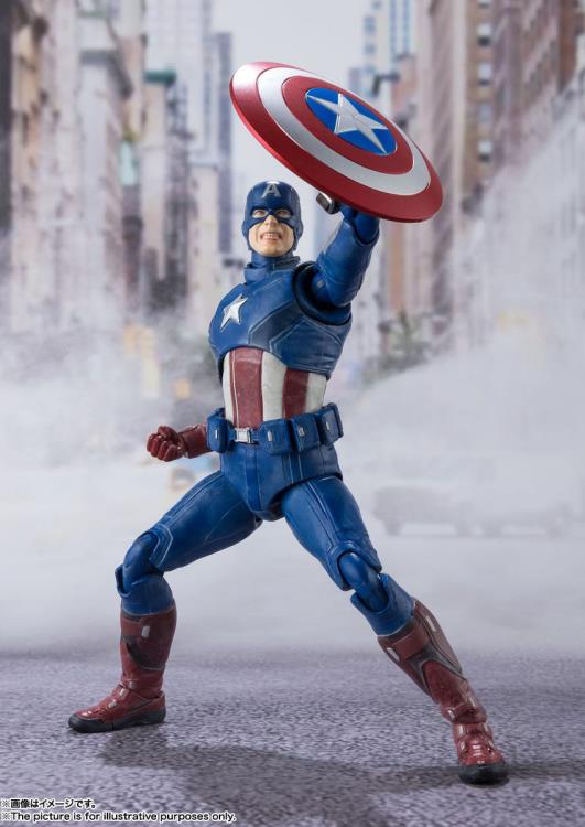 Pedido Figura Captain America - The Avengers: Avengers Assemble Edition - S.H.Figuarts marca Bandai Spirits escala pequeña 1/12