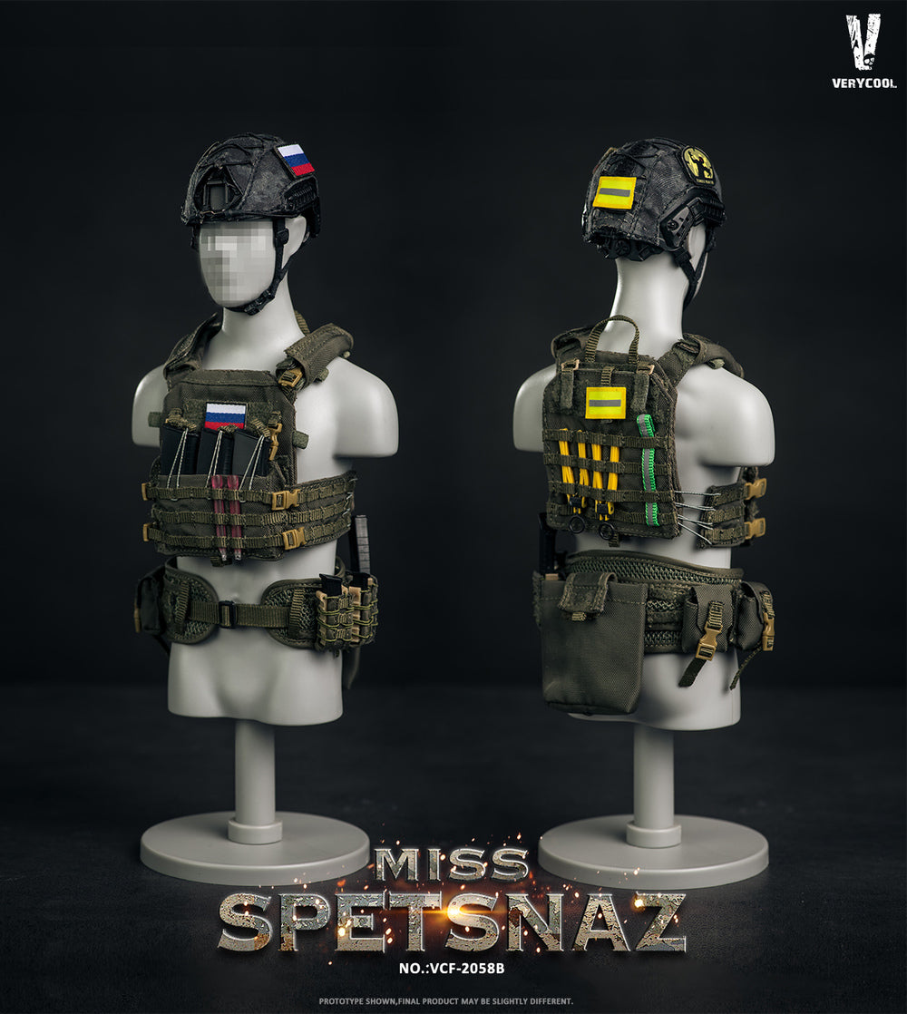 Pedido Figura Russian Special Combat Soldier Miss Spetsnaz (Green vest version) marca Verycool VCF-2058B escala 1/6