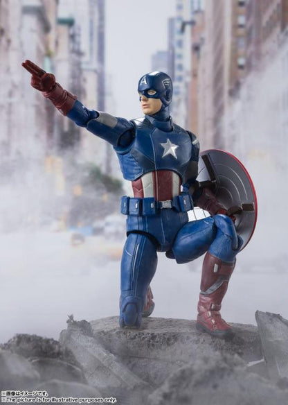 Pedido Figura Captain America - The Avengers: Avengers Assemble Edition - S.H.Figuarts marca Bandai Spirits escala pequeña 1/12