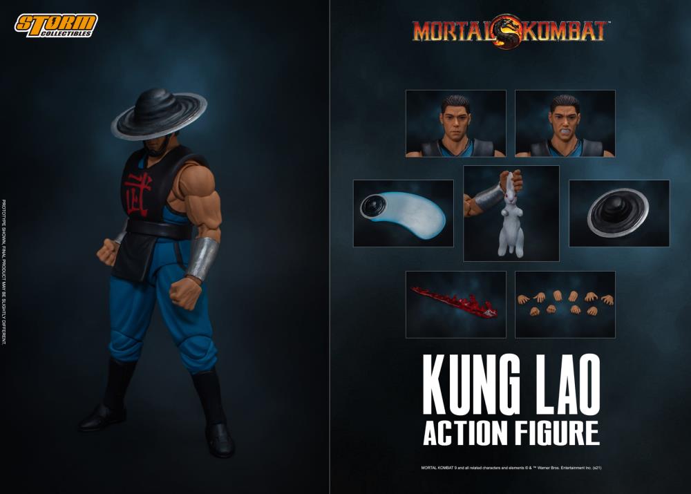 Pedido Figura Kung Lao - Mortal Kombat 2 VS Series marca Storm Collectibles escala pequeña 1/12