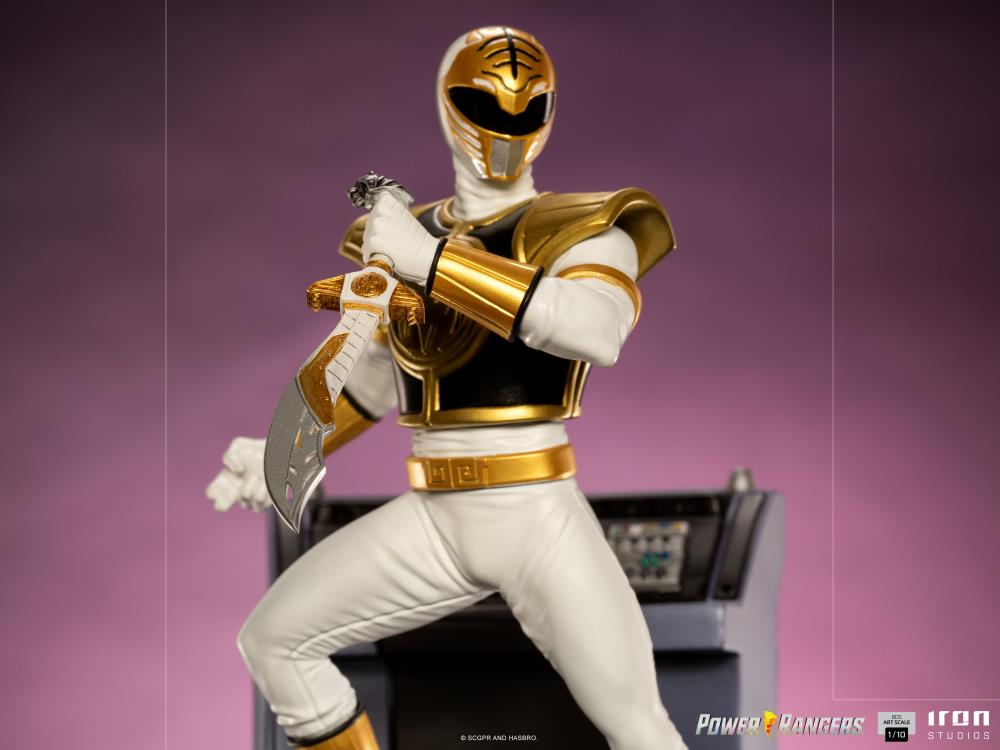 Pedido Estatua White Ranger - Mighty Morphin Power Rangers - Battle Diorama Series (BDS) - marca Iron Studios escala de arte 1/10