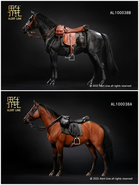 Pedido Figura Caballo Alemán de Batalla WWII (2 versiones) marca Alert Line AL100038A-B escala 1/6