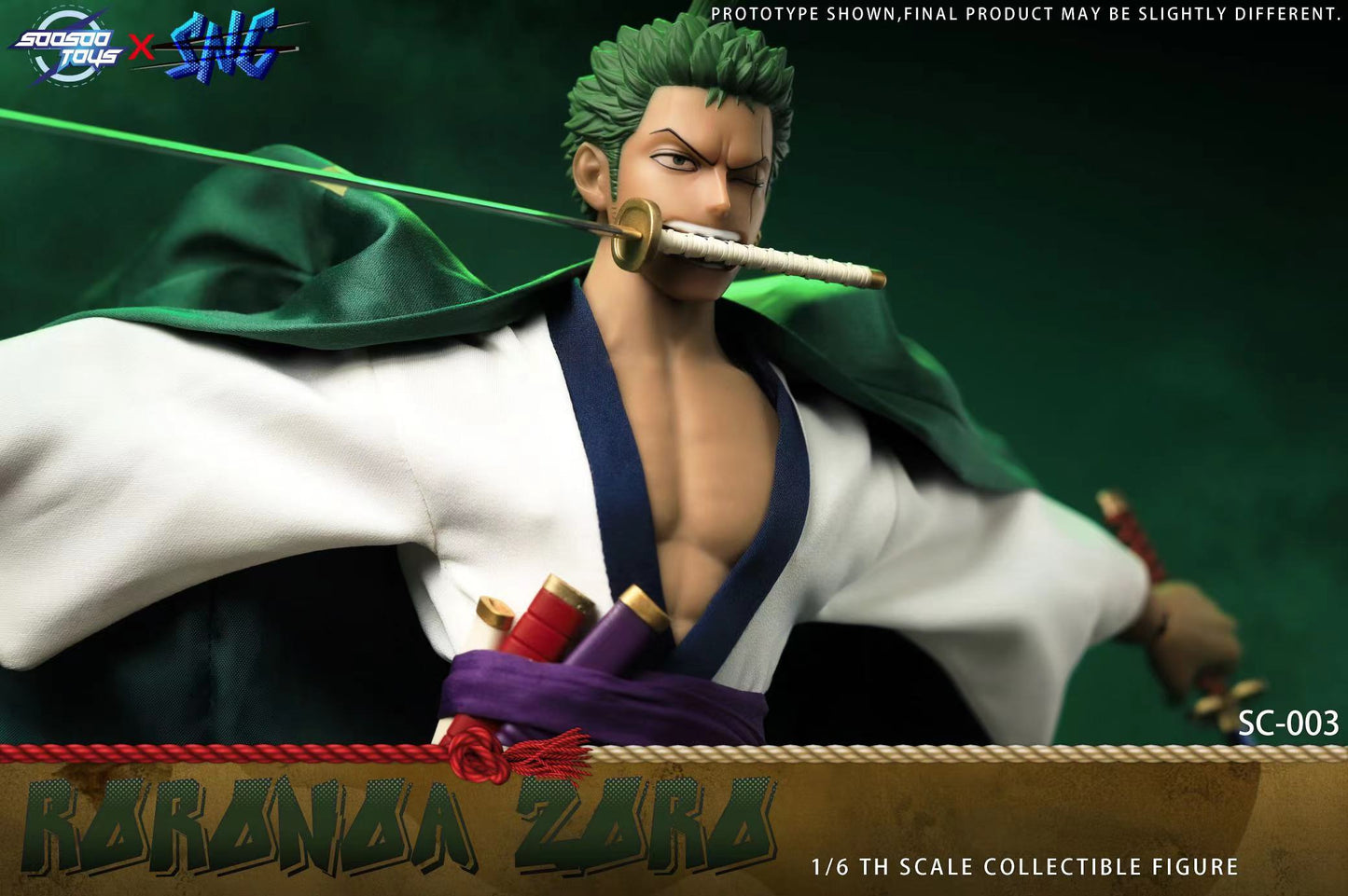 Preventa Set de ropa Roronoa ZORO marca Soosootoys x SNC SC-003 escala 1/6