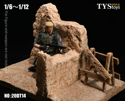 Pedido Diorama The Ruins of the Wall Base / Base Las Ruinas de la Muralla marca TYS Toys 20DT14 para escalas 1/12 a 1/6