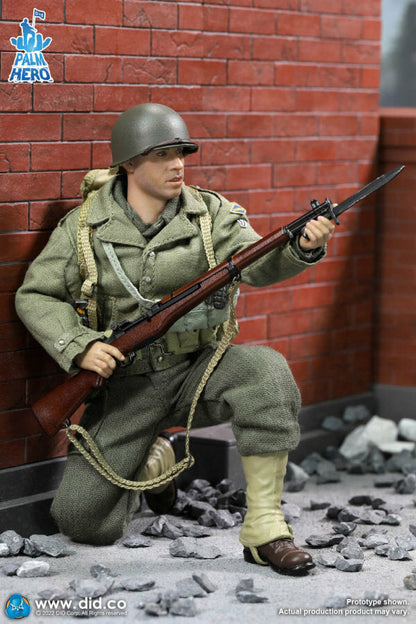 Pedido Figura Private Caparzo - WWII US 2nd Ranger Battalion - Palm Hero Series 3 marca DID XA80011 escala pequeña 1/12