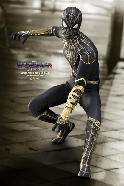 Pedido Figura Spider-Man (Black & Gold Suit) - Spider-Man: No Way Home marca Hot Toys MMS604 escala 1/6