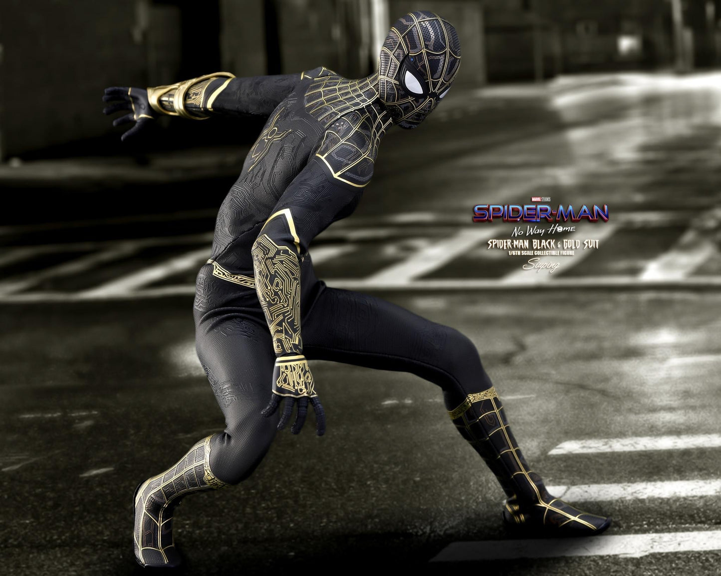 Pedido Figura Spider-Man (Black & Gold Suit) - Spider-Man: No Way Home marca Hot Toys MMS604 escala 1/6