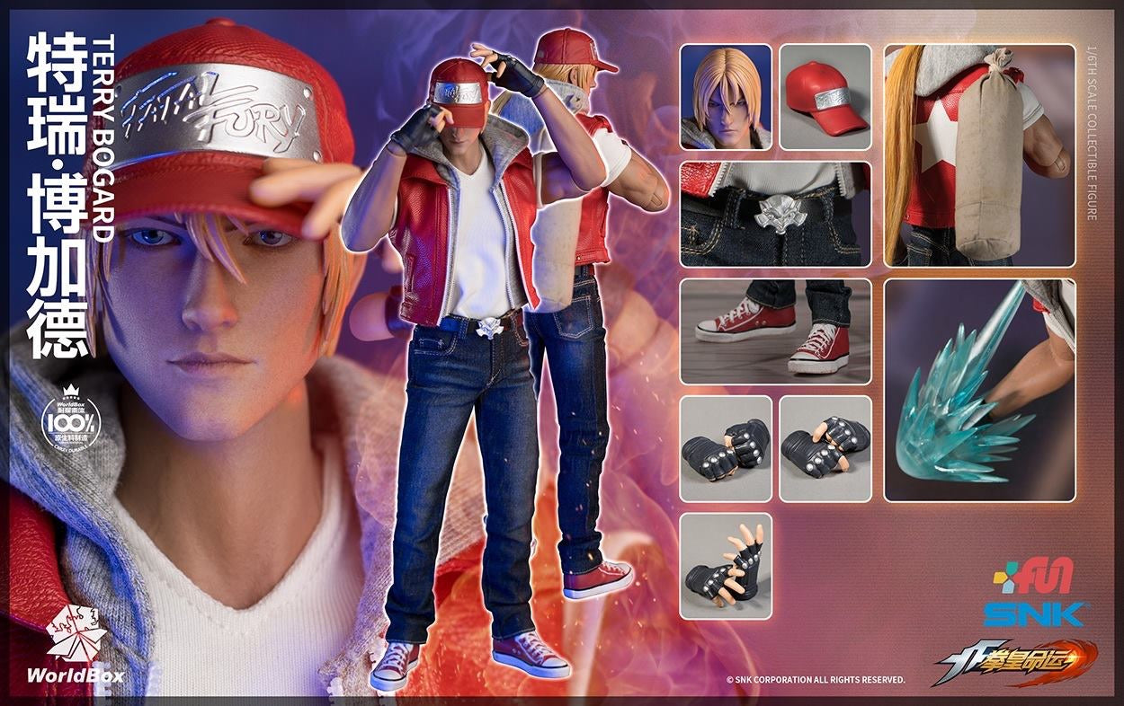 Pedido Figura Terry Bogard SNK King of Fighters marca WorldBox escala 1/6