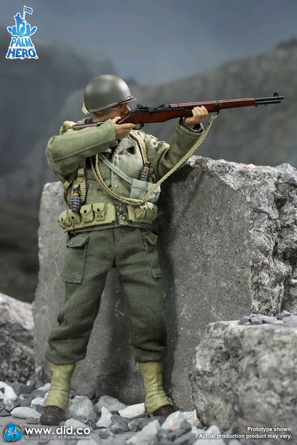 Pedido Figura Private Caparzo - WWII US 2nd Ranger Battalion - Palm Hero Series 3 marca DID XA80011 escala pequeña 1/12