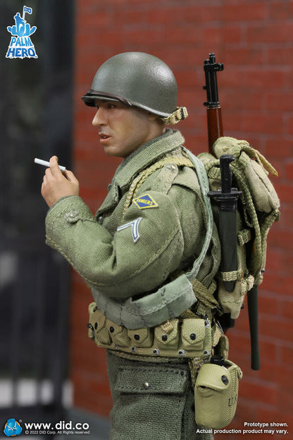 Pedido Figura Private Caparzo - WWII US 2nd Ranger Battalion - Palm Hero Series 3 marca DID XA80011 escala pequeña 1/12