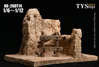 Pedido Diorama The Ruins of the Wall Base / Base Las Ruinas de la Muralla marca TYS Toys 20DT14 para escalas 1/12 a 1/6