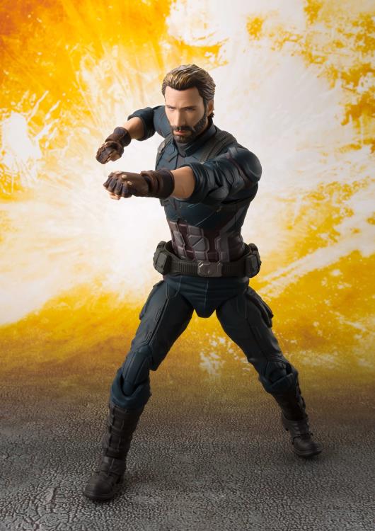 Pedido Figura Captain America & Tamashii Effect - Avengers: Infinity War - S.H.Figuarts marca Bandai Spirits escala pequeña 1/12