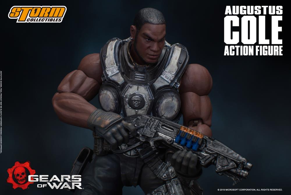 Pedido Figura Augustus Cole - Gears of War marca Storm Collectibles escala pequeña 1/12