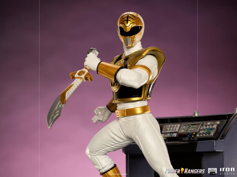 Pedido Estatua White Ranger - Mighty Morphin Power Rangers - Battle Diorama Series (BDS) - marca Iron Studios escala de arte 1/10