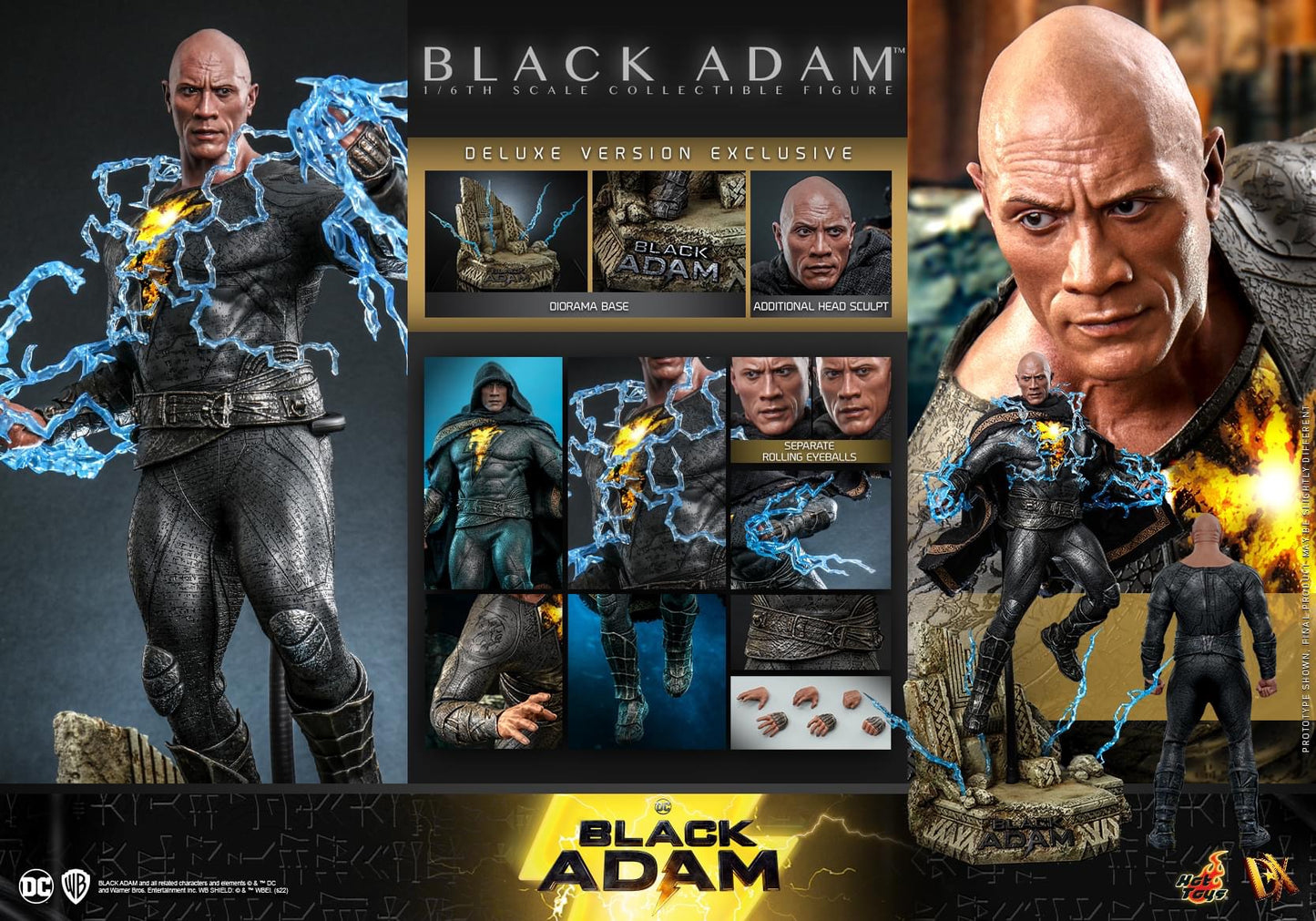 Preventa Figura Black Adam (Deluxe version) marca Hot Toys DX30 escala 1/6