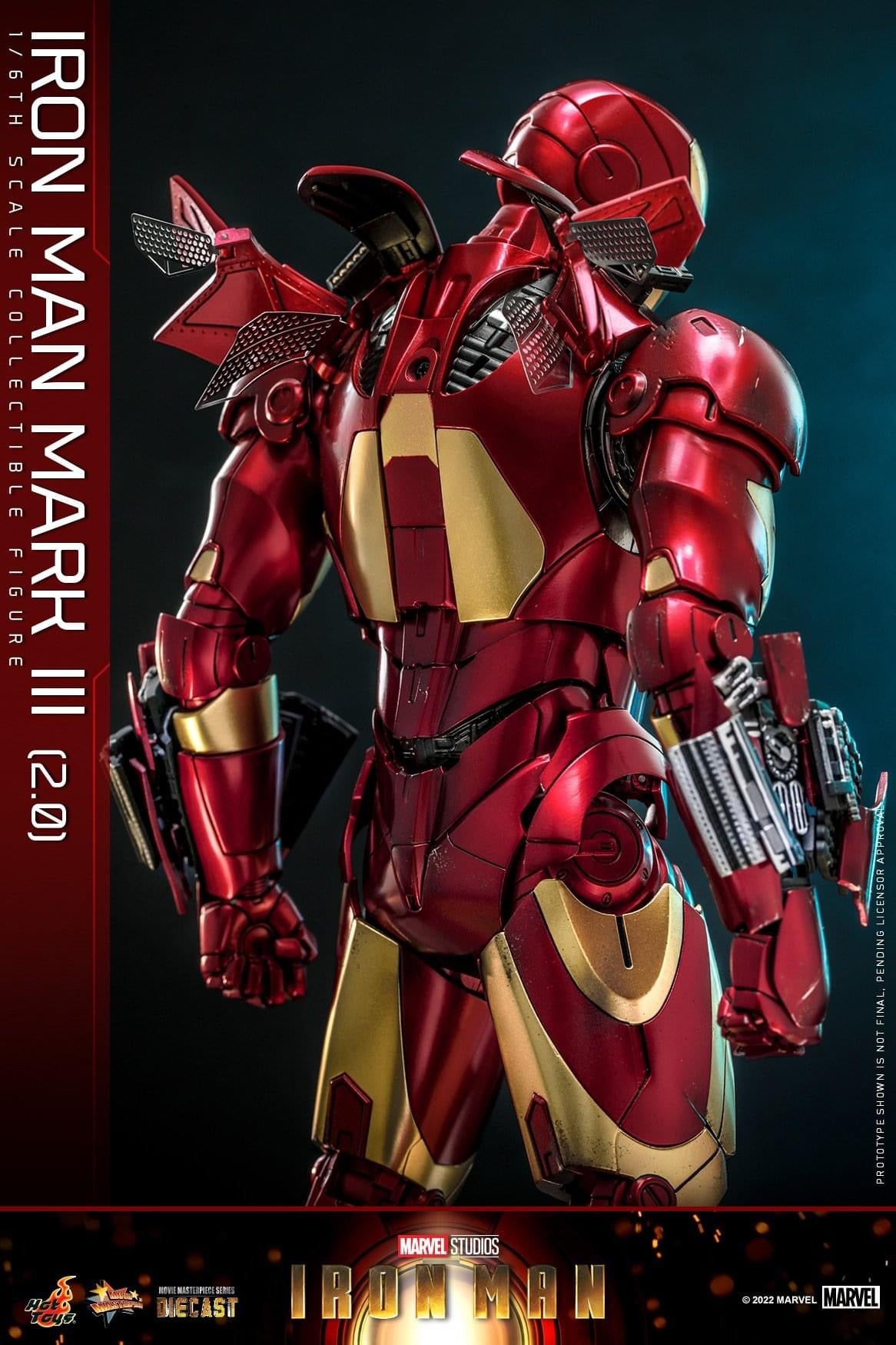 Preventa Figura Iron Man Mark III (2.0) Diecast marca Hot Toys MMS664D48 escala 1/6