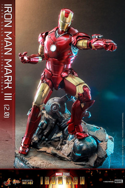 Preventa Figura Iron Man Mark III (2.0) Diecast marca Hot Toys MMS664D48 escala 1/6