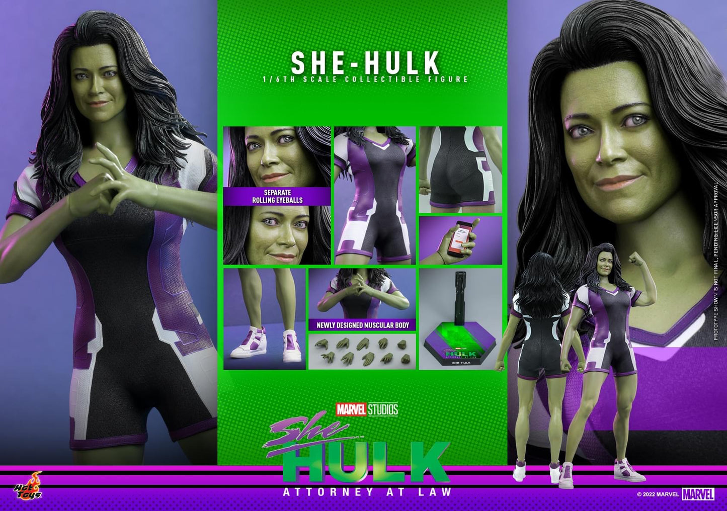 Preventa Figura She-Hulk marca Hot Toys TMS093 escala 1/6