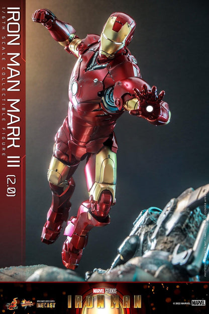 Preventa Figura Iron Man Mark III (2.0) Diecast marca Hot Toys MMS664D48 escala 1/6