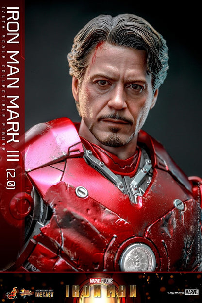 Preventa Figura Iron Man Mark III (2.0) Diecast marca Hot Toys MMS664D48 escala 1/6