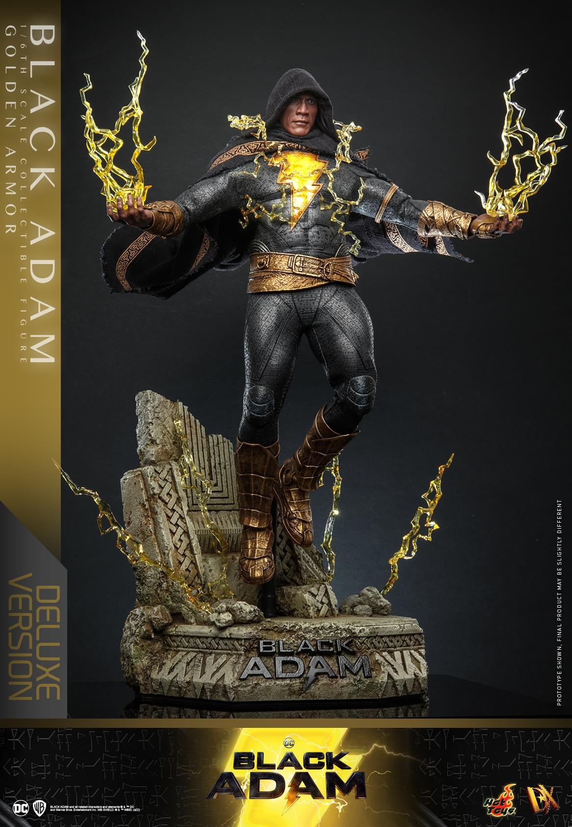 Preventa Figura Black Adam (Golden Armor) marca Hot Toys DX31 escala 1/6