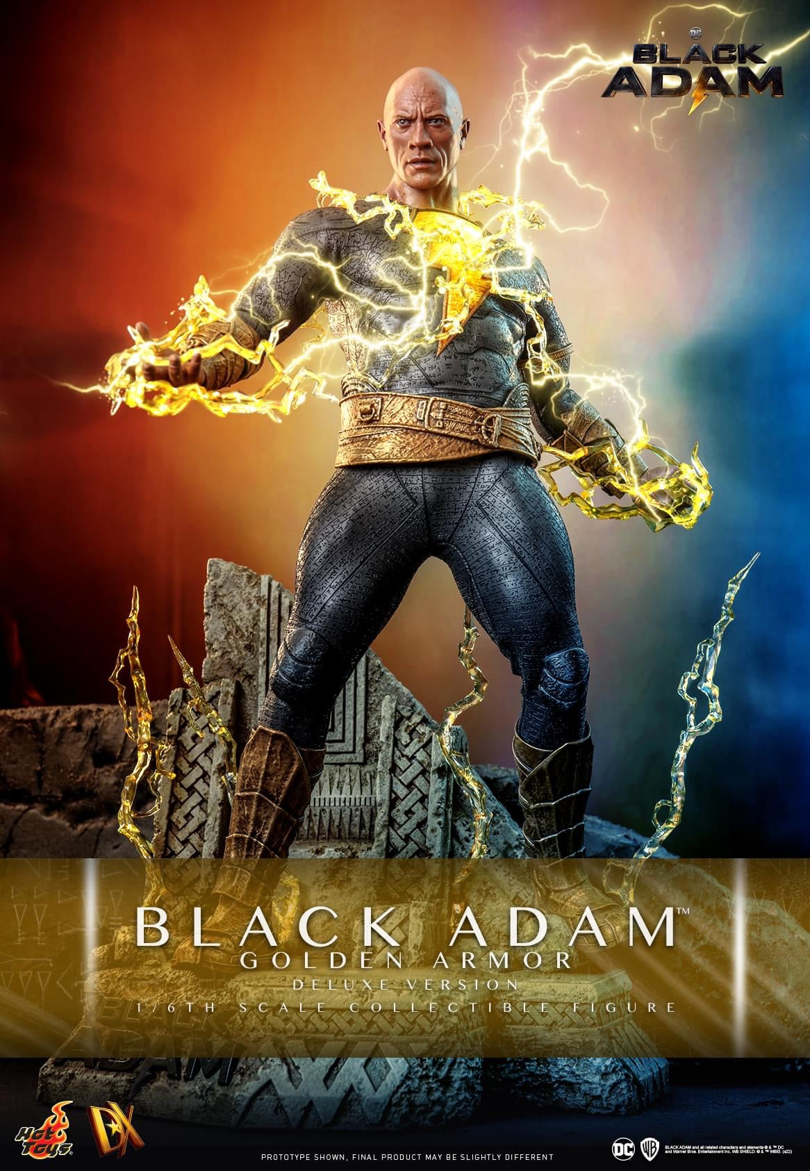 Preventa Figura Black Adam (Golden Armor) marca Hot Toys DX31 escala 1/6