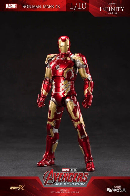 Pedido Figura Iron Man Mark XLIII 43 - The Infinity Saga marca ZD Toys escala pequeña 1/10 (18 cm)