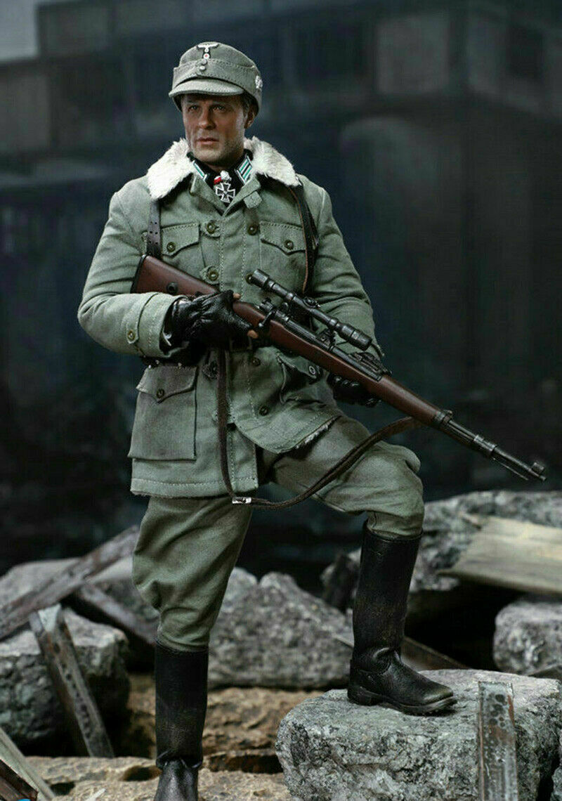 Pedido Figura WWII 1942 Sniper Major Erwin Konig versión de 10th aniversario marca DID escala 1/6