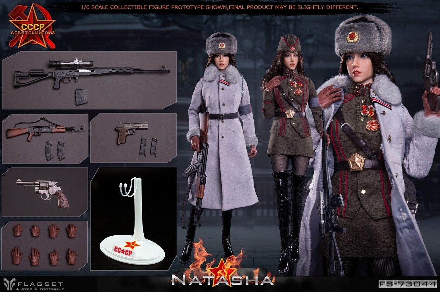 Pedido Figura Natasha 2.0 - Soviet Female Officer  marca Flagset FS-73044 escala 1/6