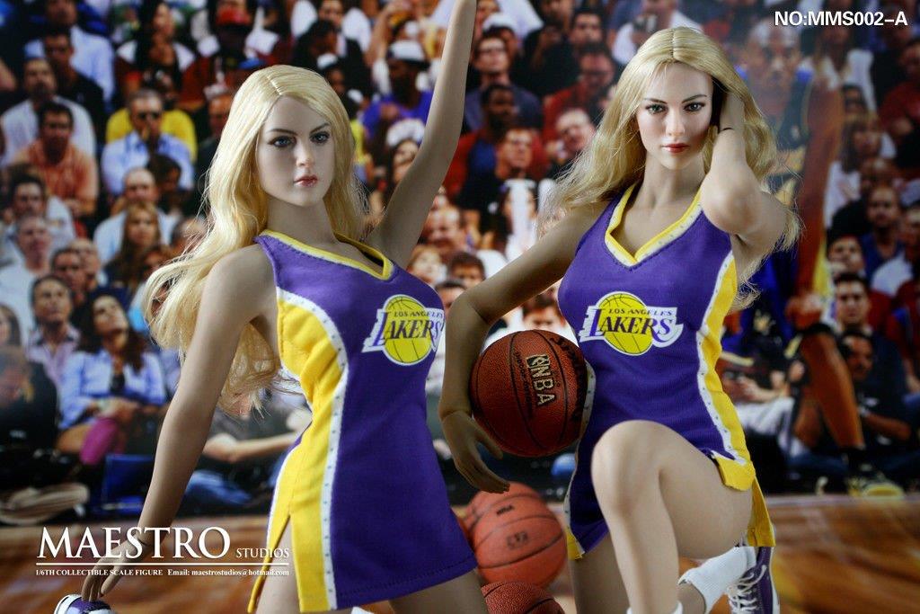 [EN STOCK] Traje de Porrista Cheerleader Lakers escala 1/6