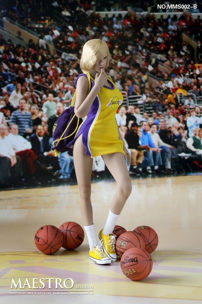 [EN STOCK] Traje de Porrista Cheerleader Lakers escala 1/6