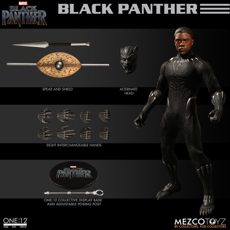 Pedido Figura Black Panther - Marvel - One:12 Collective marca Mezco Toyz 76980 escala pequeña 1/12